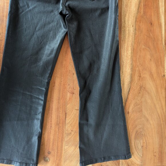 Joes Jeans Women Black Callie Coated High Rise Cropped Bootcut Jeans size 32 - Picture 6 of 9